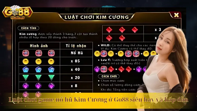 Luật chơi game nổ hũ Kim Cương ở Go88 siêu hay và hấp dẫn